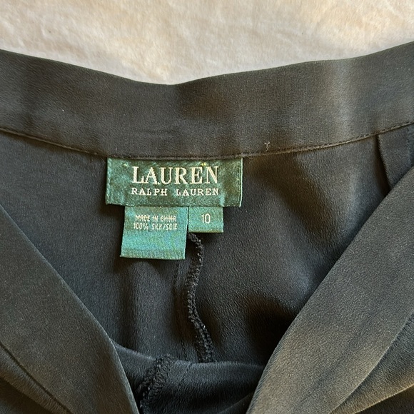 Lauren Ralph Lauren 100% Silk Wide Leg Pants - Picture 7 of 7